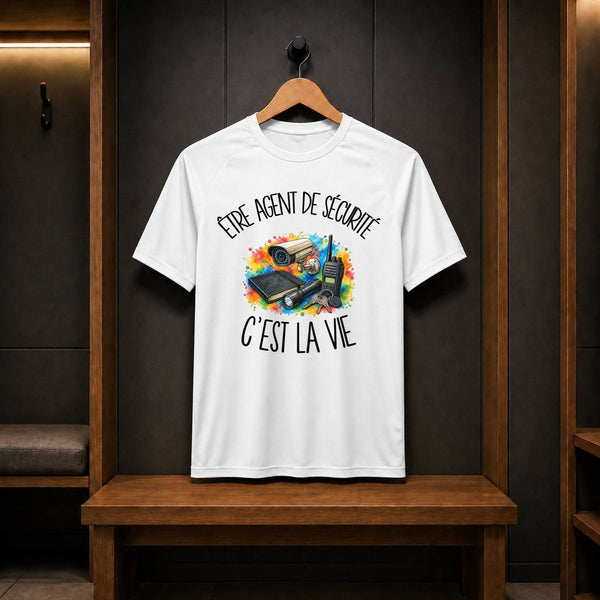 T-shirt de Sport Homme Être agent de sécurité c'est la vie