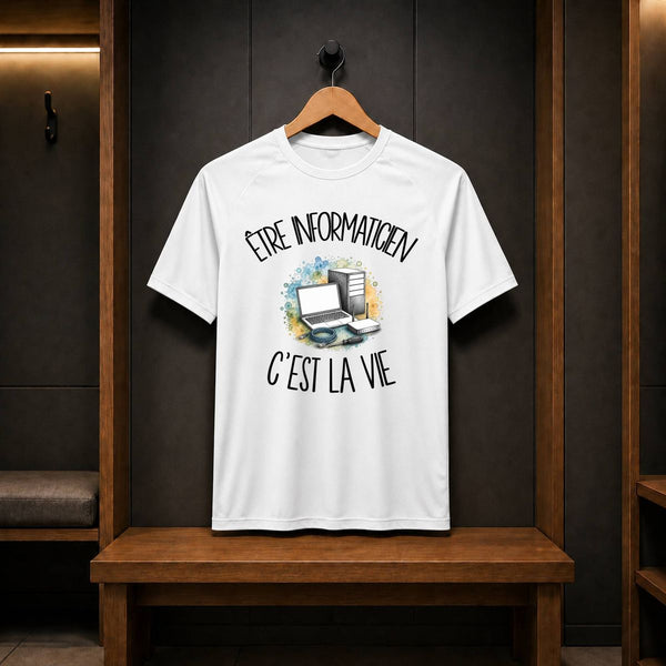 T-shirt de Sport Homme Être informaticien c'est la vie