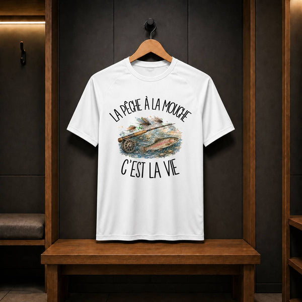 T-shirt de Sport Homme La pêche à la mouche c'est la vie