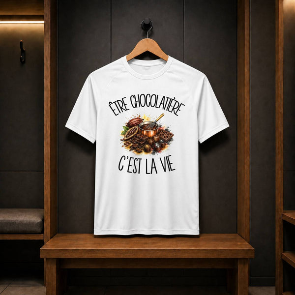 T-shirt de Sport Homme Être chocolatière c'est la vie