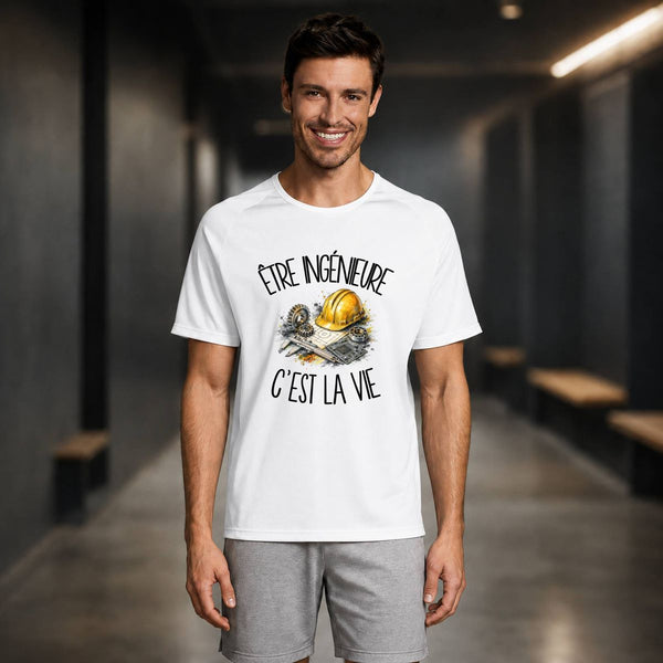 T-shirt de Sport Homme Être ingénieure c'est la vie