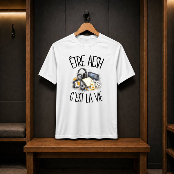 T-shirt de Sport Homme Être AESH c'est la vie