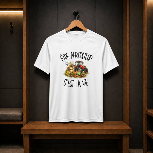 T-shirt de Sport Homme Être agriculteur c'est la vie