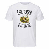 T-shirt de Sport Homme Être berger c'est la vie