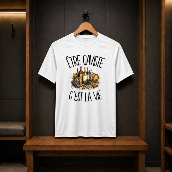 T-shirt de Sport Homme Être caviste c'est la vie