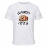 T-shirt de Sport Homme Être charcutier c'est la vie