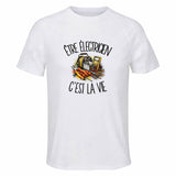 T-shirt de Sport Homme Être électricien c'est la vie