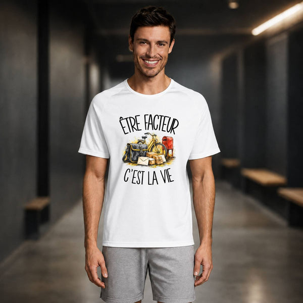 T-shirt de Sport Homme Être facteur c'est la vie