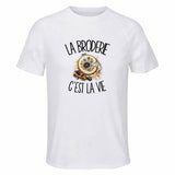 T-shirt de Sport Homme La broderie c'est la vie
