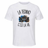 T-shirt de Sport Homme La techno c'est la vie