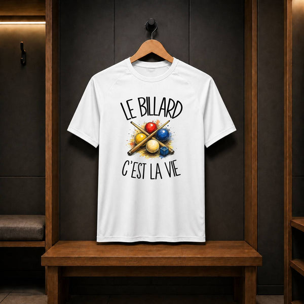 T-shirt de Sport Homme Le billard c'est la vie