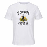 T-shirt de Sport Homme Le champagne c'est la vie