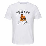 T-shirt de Sport Homme Le cheval de trait c'est la vie
