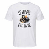 T-shirt de Sport Homme Le fitness c'est la vie