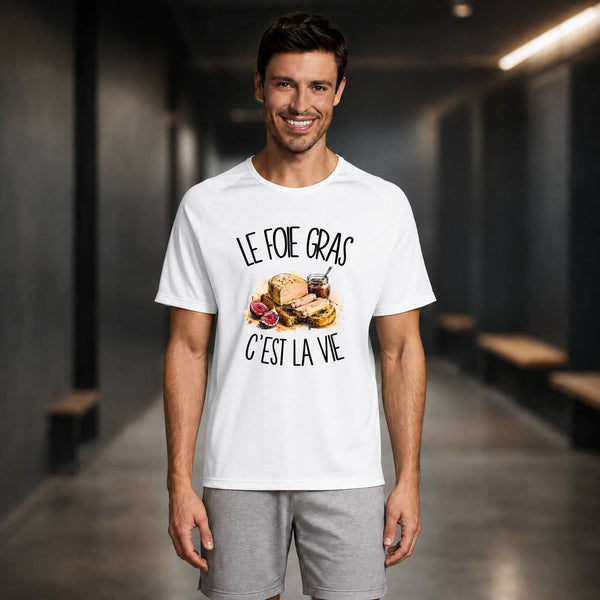 T-shirt de Sport Homme Le foie gras c'est la vie