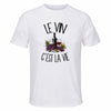 T-shirt de Sport Homme Le vin c'est la vie