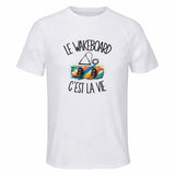 T-shirt de Sport Homme Le wakeboard c'est la vie