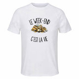 T-shirt de Sport Homme Le week-end c'est la vie
