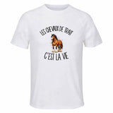 T-shirt de Sport Homme Les chevaux de trait c'est la vie