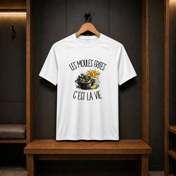 T-shirt de Sport Homme Les moules frites c'est la vie