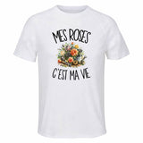 T-shirt de Sport Homme Mes roses c'est ma vie