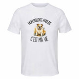 T-shirt de Sport Homme Mon Bulldog Anglais c'est ma vie