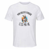 T-shirt de Sport Homme Mon Bulldog Français c'est ma vie