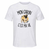 T-shirt de Sport Homme Mon Carlin c'est ma vie