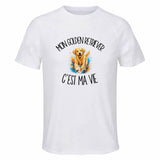 T-shirt de Sport Homme Mon Golden Retriever c'est ma vie