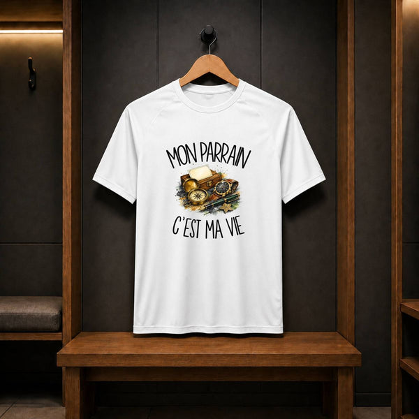 T-shirt de Sport Homme Mon parrain c'est ma vie