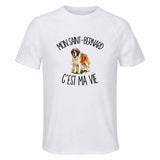 T-shirt de Sport Homme Mon Saint-Bernard c'est ma vie