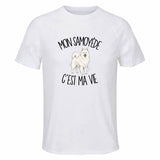 T-shirt de Sport Homme Mon Samoyède c'est ma vie