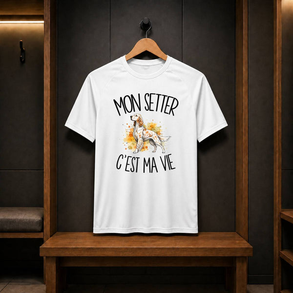 T-shirt de Sport Homme Mon Setter c'est ma vie
