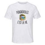 T-shirt de Sport Homme Porquerolles c’est la vie