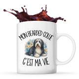 Mug Mon Bearded Collie c'est ma vie