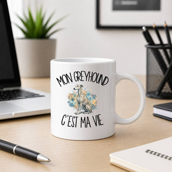 Mug Mon Greyhound c'est ma vie