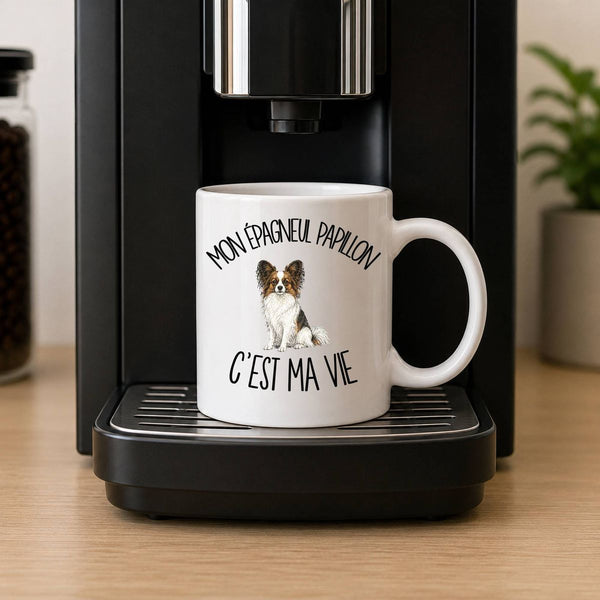 Mug Mon Épagneul Papillon c'est ma vie
