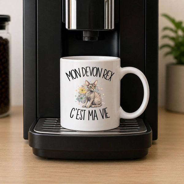 Mug Mon Devon Rex c'est ma vie