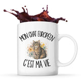 Mug Mon Chat Européen c'est ma vie