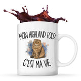 Mug Mon Highland Fold c'est ma vie