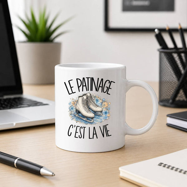 Mug Le patinage c'est la vie