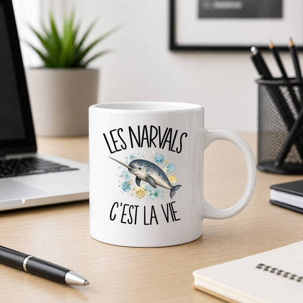 Mug Les narvals c'est la vie