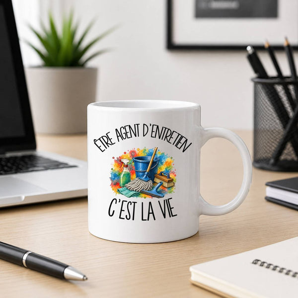 Mug Être agent d'entretien c'est la vie