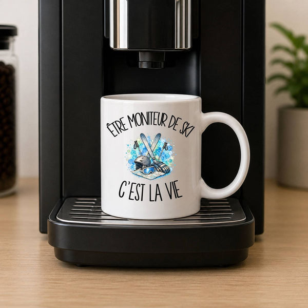 Mug Être moniteur de ski c'est la vie