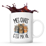Mug Mes chats c'est ma vie
