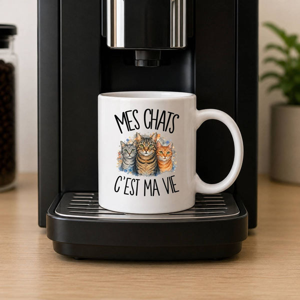 Mug Mes chats c'est ma vie