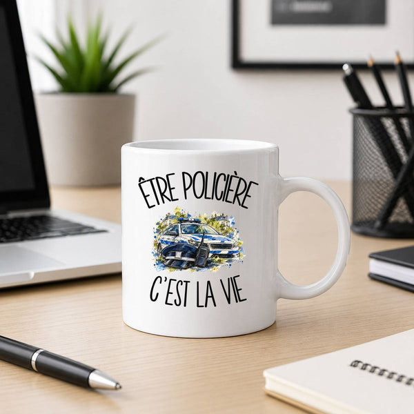Mug Être policière c'est la vie