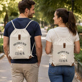 Sac à Dos avec Pochette Avant Beige Mon Coton de Tuléar c'est ma vie