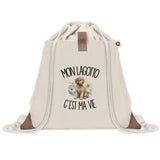 Sac à Dos avec Pochette Avant Beige Mon Lagotto c'est ma vie