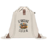 Sac à Dos avec Pochette Avant Beige Le bricolage c'est la vie